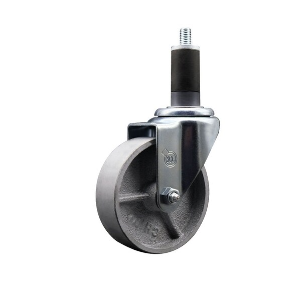 4'' Semi Steel Wheel Swivel 1-1/4'' Expanding Stem Caster